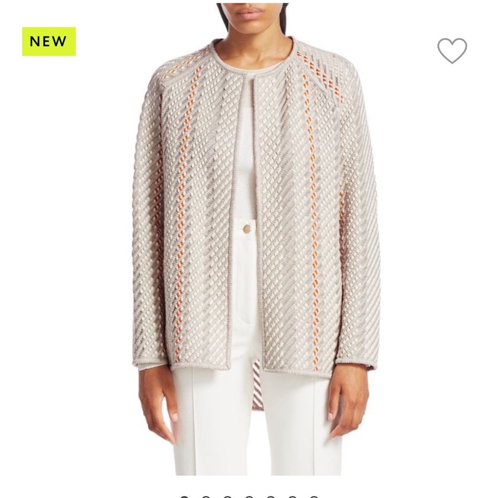 Akris Francine St. Gallen Embroidered Organza Jacket